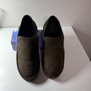CROCS Brown Slip-On Loafers Comfortable Casual Footwear